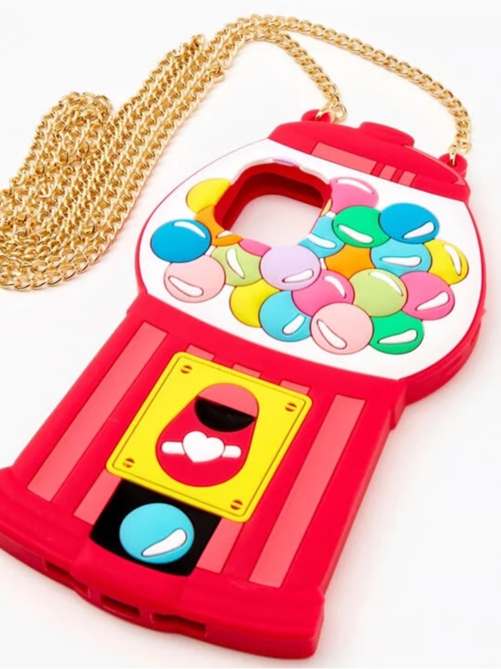 Gumball Machine iPhone 12/12pro case no chain  - Red with Multicolor Gumballs